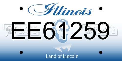 EE61259 Illinois License Plate