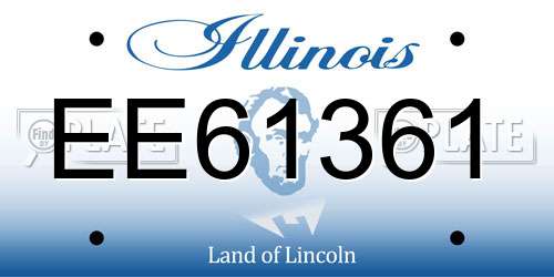 EE61361 Illinois License Plate
