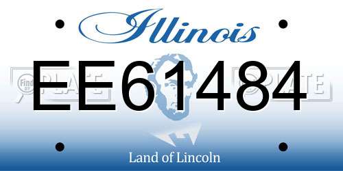 EE61484 Illinois License Plate