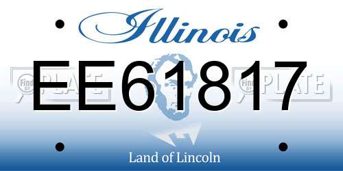EE61817 Illinois License Plate
