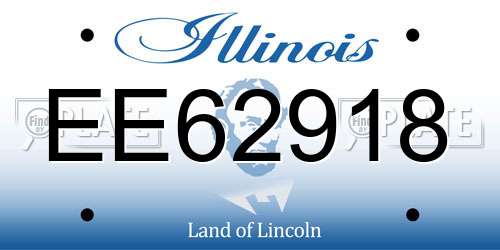 EE62918 Illinois License Plate