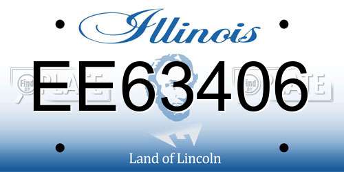 EE63406 Illinois License Plate