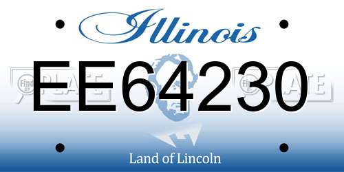 EE64230 Illinois License Plate