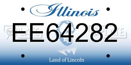 EE64282 Illinois License Plate