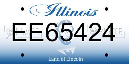 EE65424 Illinois License Plate