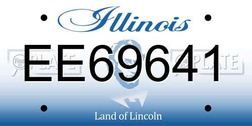 EE69641 Illinois License Plate