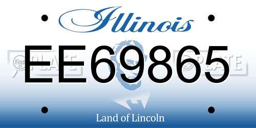 EE69865 Illinois License Plate