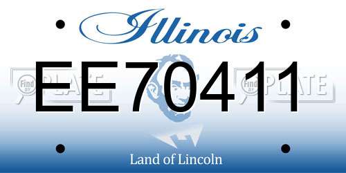 EE70411 Illinois License Plate