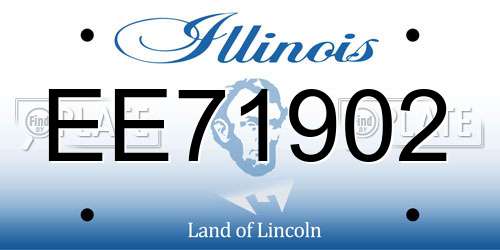 EE71902 Illinois License Plate