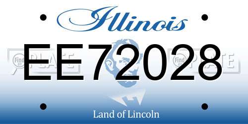 EE72028 Illinois License Plate