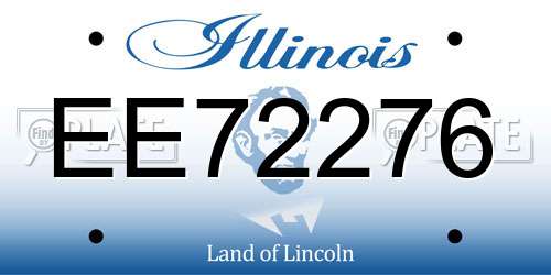 EE72276 Illinois License Plate