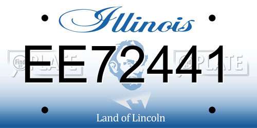 EE72441 Illinois License Plate