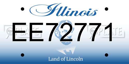 EE72771 Illinois License Plate