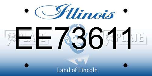 EE73611 Illinois License Plate