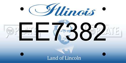 EE7382 Illinois License Plate