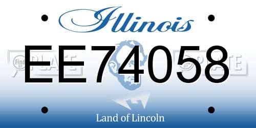 EE74058 Illinois License Plate