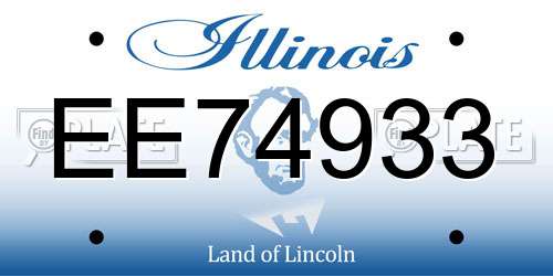 EE74933 Illinois License Plate