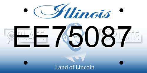 EE75087 Illinois License Plate