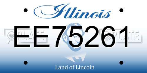 EE75261 Illinois License Plate