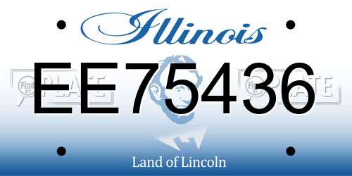 EE75436 Illinois License Plate