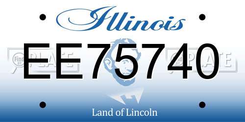 EE75740 Illinois License Plate