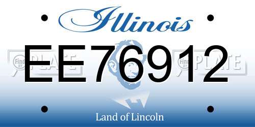 EE76912 Illinois License Plate
