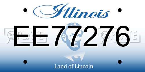 EE77276 Illinois License Plate