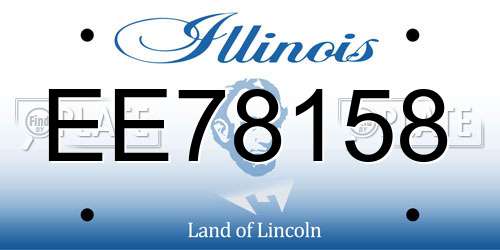 EE78158 Illinois License Plate