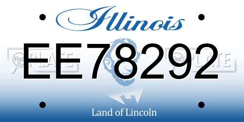 EE78292 Illinois License Plate