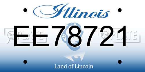 EE78721 Illinois License Plate
