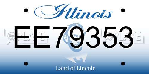 EE79353 Illinois License Plate