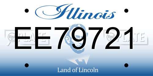EE79721 Illinois License Plate