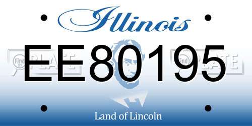 EE80195 Illinois License Plate