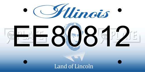 EE80812 Illinois License Plate