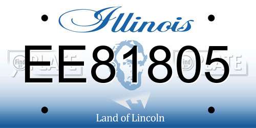 EE81805 Illinois License Plate