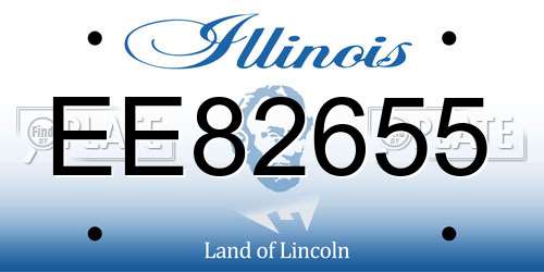 EE82655 Illinois License Plate