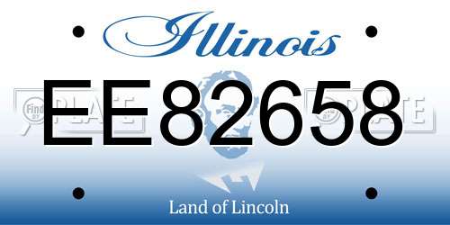 EE82658 Illinois License Plate