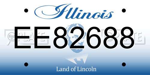 EE82688 Illinois License Plate