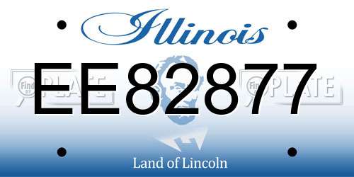 EE82877 Illinois License Plate
