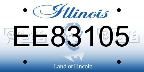EE83105 Illinois License Plate