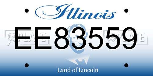 EE83559 Illinois License Plate