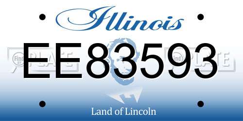 EE83593 Illinois License Plate