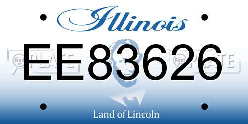 EE83626 Illinois License Plate