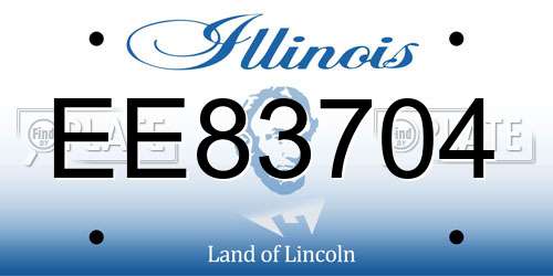 EE83704 Illinois License Plate