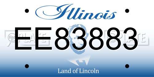 EE83883 Illinois License Plate
