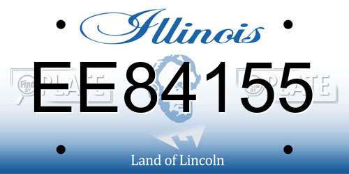 EE84155 Illinois License Plate