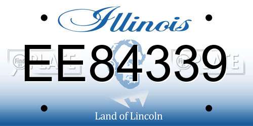 EE84339 Illinois License Plate