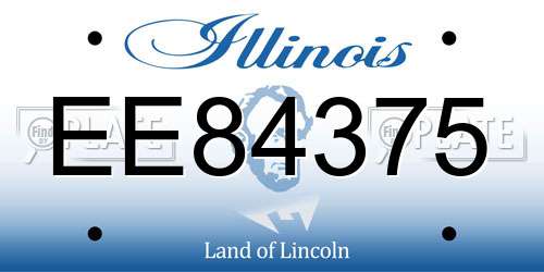 EE84375 Illinois License Plate