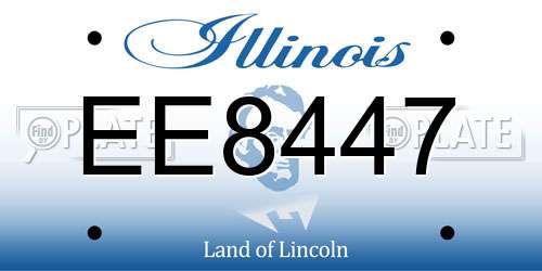 EE8447 Illinois License Plate