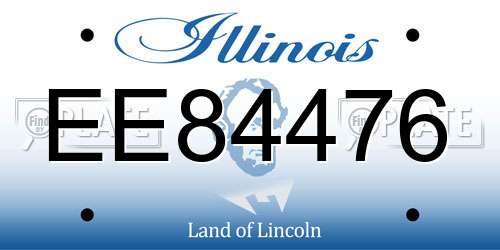EE84476 Illinois License Plate